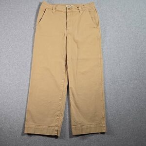 Madewell Emmett Wide Leg Pants Cropped Womens Jeans  SIze 30 x 26 Brown Khaki EU